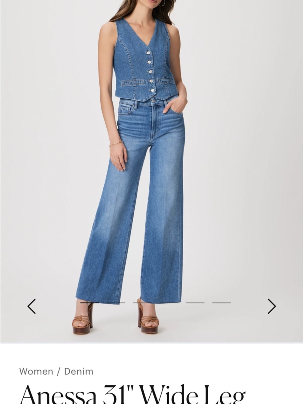 Paige Annesa wide leg jeans